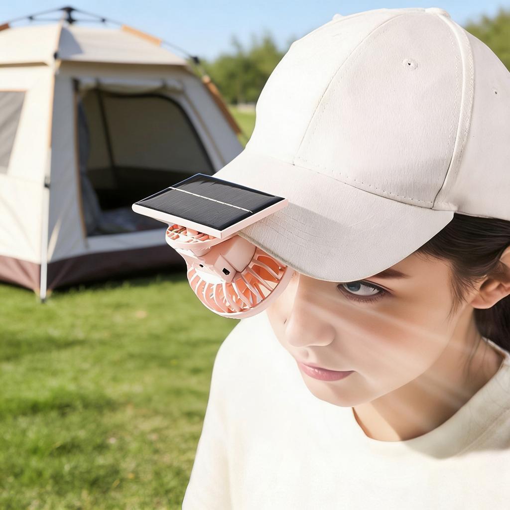 Solar Energy & Portable Clamp Fans with Solar Energy Compact Personal Cooling Device for Tents Hiking Power Outage Emergency Use