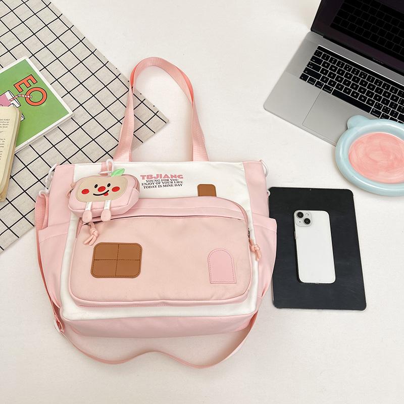 Geantă Crossbody de Damă Stil Colegiu Capacitate Mare Geantă de Umăr pentru Navetă la Cursuri