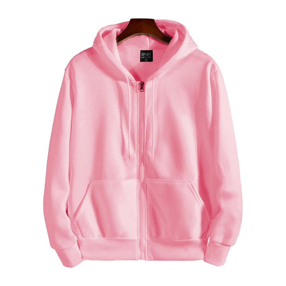 Fashion Zipper Hoodies Women/Men Fashion Long Sleeve Hooded Sweatshirt Casual Autumn Winter Sportwear Solid Clothes