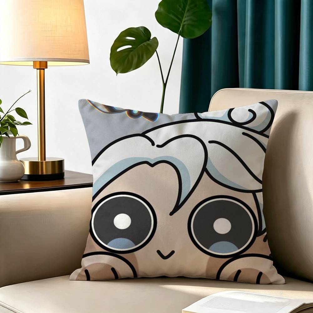 cartoon V-Valorant Pillow Case Square Double-Sided Sofa Cushion Cover Bedroom Bedside Pillow