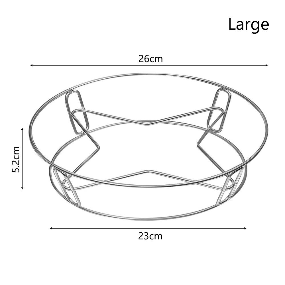 

1 шт. Подставка для кастрюль из нержавеющей стали, утолщенная подставка для пароварки, держатель, прочная кухонная пароварка, подставка для вока Large