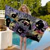 P-Pokemon Gengar Anime Bath Towel Microfiber Soft Water Absorbing Breathable For Girl Kids Decorative Cartoon Beach Towel