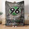 Name Custom Hannover 96 Logo Print Flannel Blanket High Quality Warm Comfortable Cover for All Seasons Perfect for Gifts Home Decor