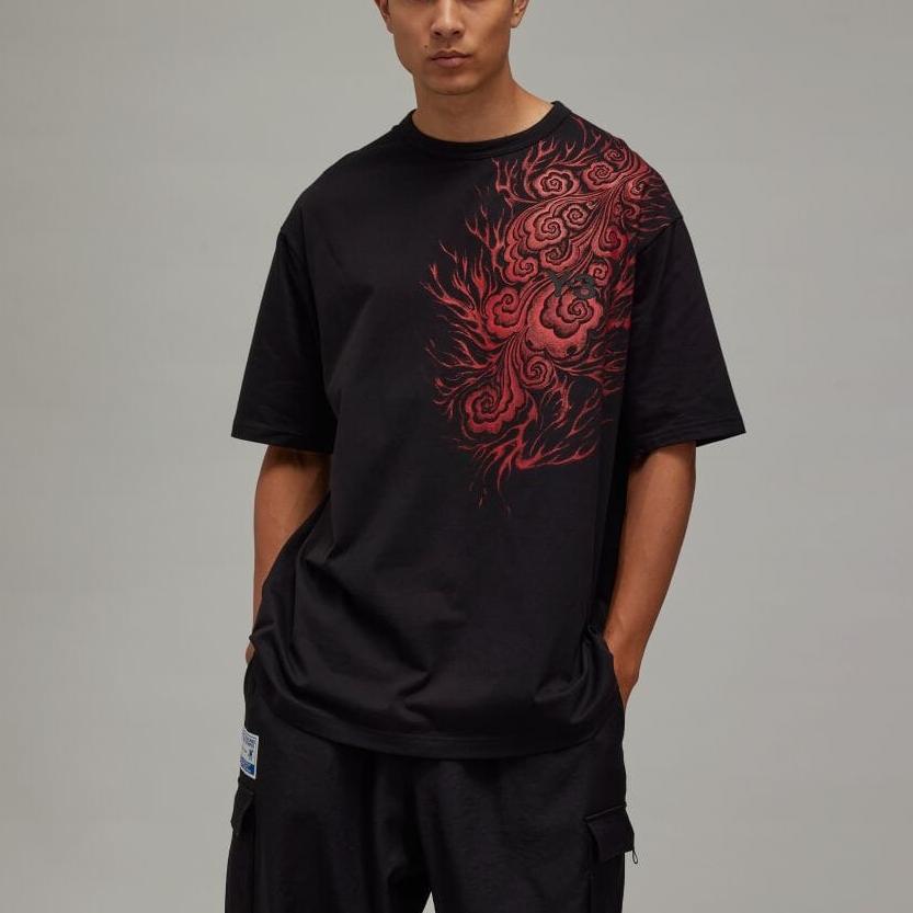 Y-3 X JFA Collaboration SS24 Comfortable Fashion Round Neck Short Sleeve T-Shirt Unisex T-Shirt Black IW7382