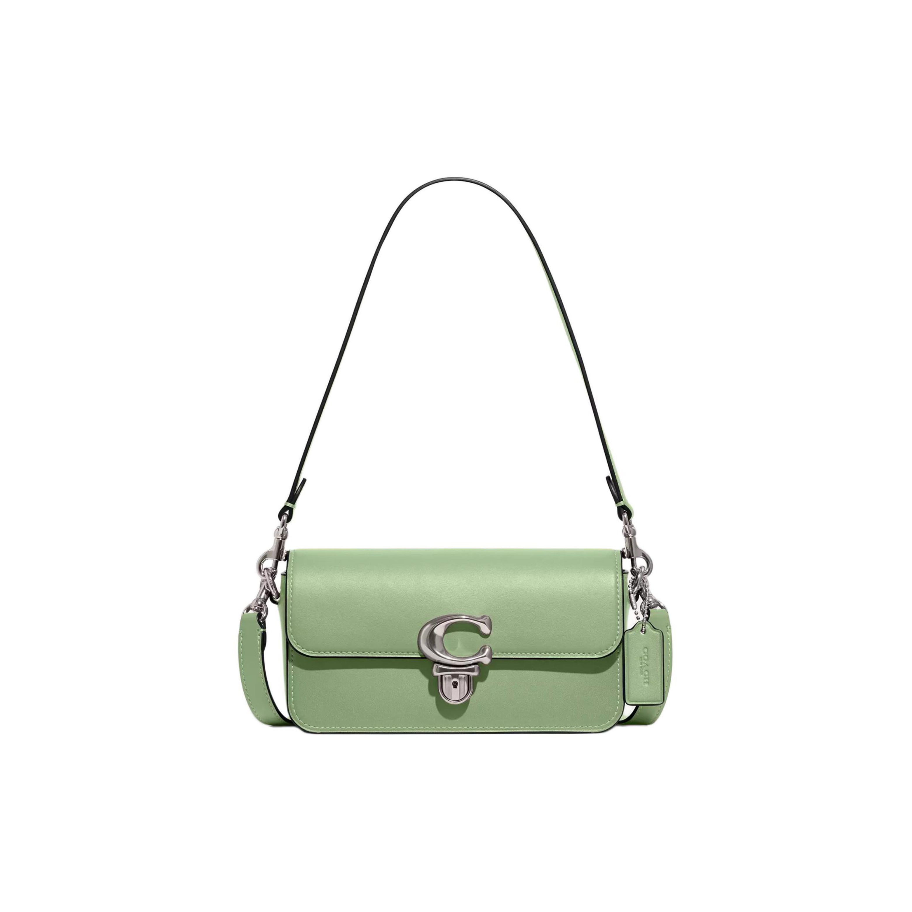 

Coach Studio 20 Solid Color Push Button Flap Closure Glove Tanned Leather Handheld Crossbody Shoulder Bag Small Women bags CE331-LHTY6 Basic Set (Bag+Dust Bag)