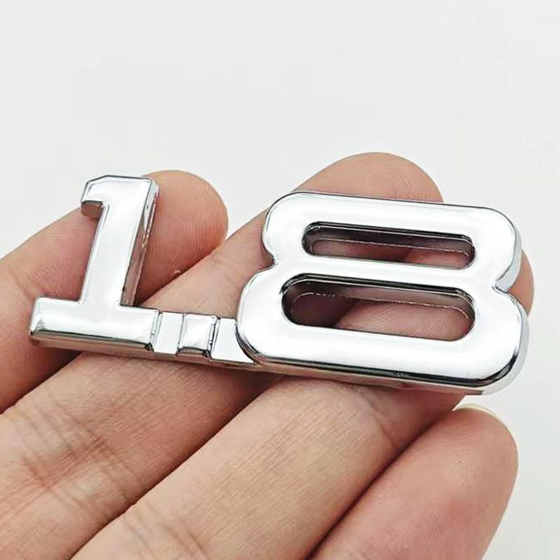 3D Metal Car Displacement 1.3 1.4 1.5 1.6 1.8 T Volume Logo Car Rear Trunk Emblem Badge Vehicle Sticker