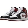 Air Jordan 1 Mid SE GS Dark Pony Kids Sneakers White Black HF3193-102