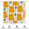Bright Yellow Cat Shower Curtain With Cute Cartoon Patterns Modern Bathroom Decor For Kids Room Or Bathing Area (180X180Cm)