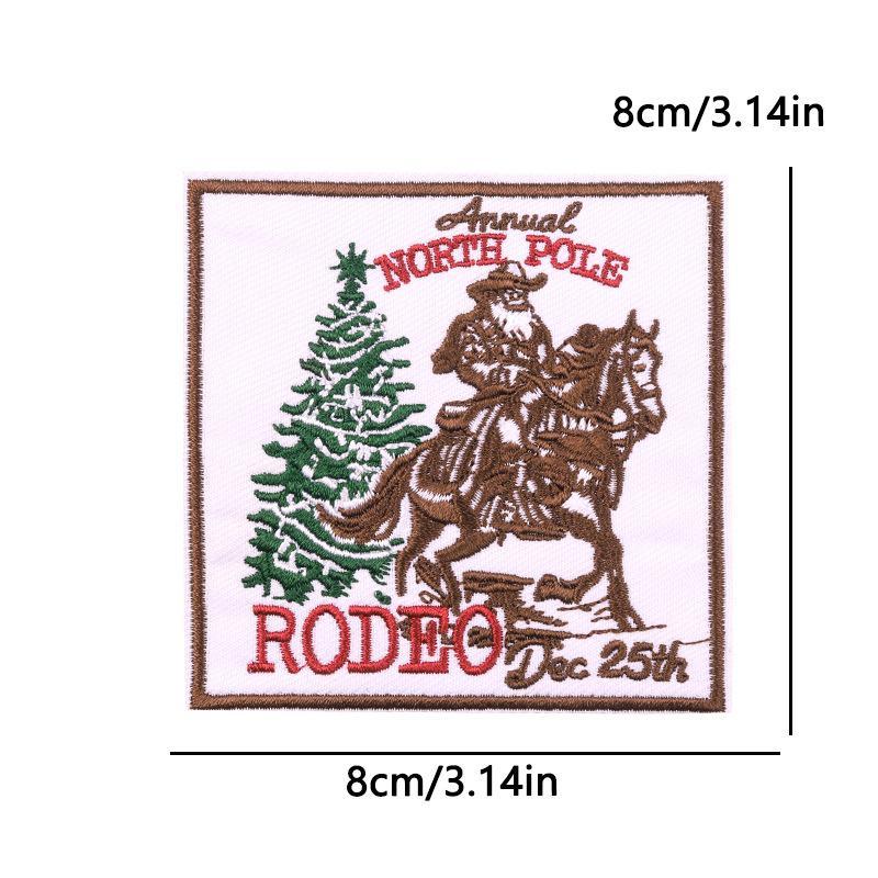 10Pcs Christmas Merry Embroidered Patches Christmas Santa Claus,Bow,Tree,Boots Patch Iron On Patches For Clothing Letter Badges