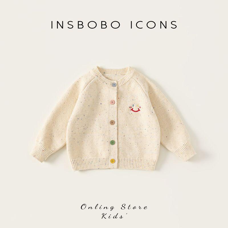 Детские брюки Insbobo 2026 Новый весенний наряд для девочек Малыш Стильный костюм Свитер Комплект из двух предметов Весенний и осенний наряд Apricot color 100