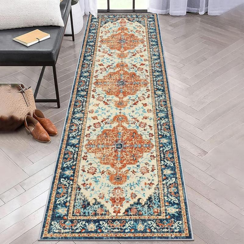 Tappeto a Passatoia Boho Stile Etnico Vintage Antiscivolo Tappeto da Cucina Assorbente Resistente allo Sporco Ingresso Lavanderia Soggiorno