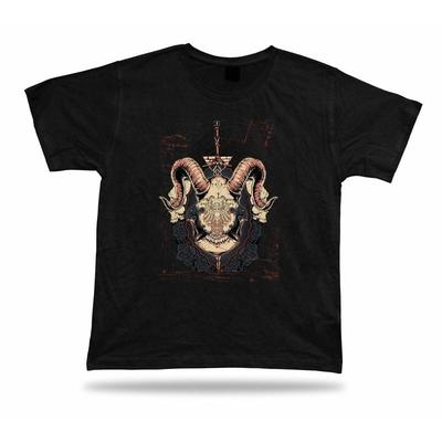 Tshirt Tee Shirt Birthday Gift Idea Horn Shield Skull Bone Emblam Sword Hardcore