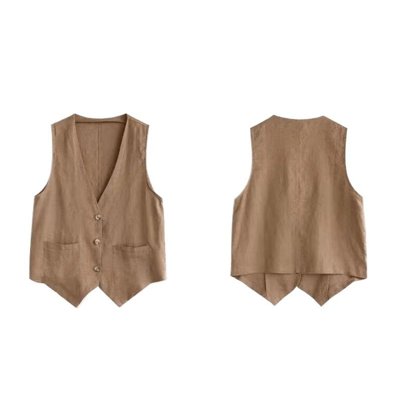 Stylish Summer Casual Sleeveless Loose Tank Cardigan Vest