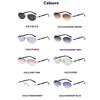 Popular Fashion Women Men Shades Oval Sun Glasses For Female Male Summer Traveling UV400 Rimless Sunglasses