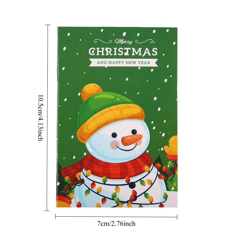 20 Pieces Christmas Notebook Mini Gift Student Prizes Holiday Gift Novelty Stationery Teacher Party Favors Back To School Cartoon Journal Notepad