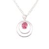Pietra Preziosa Tormalina Rosa Argento Sterling 925 Gioiello Regalo di Matrimonio Ciondolo 1,65" PP-61-9