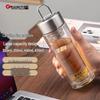 Portable Double-Wall Borosilicate Glass Tea Bottle with 316 SS Infuser