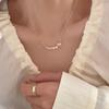 Double Layered Camellia Necklace for Women's Light Luxury Fashion Design Necklace Neck Chain Tassel Collarbone Chain Jewelry Gift