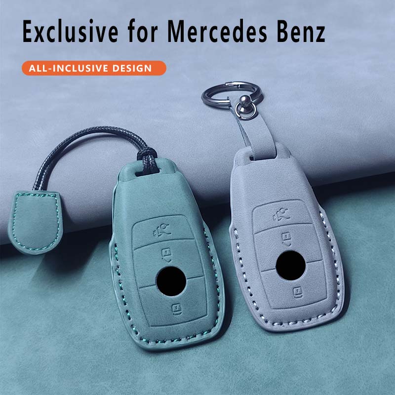 Car Remote Key Case Cover for Mercedes Benz A C E S G Class GLC CLE CLA GLB GLS W177 W205 W213 W222 X167 AMG Leather Accessories