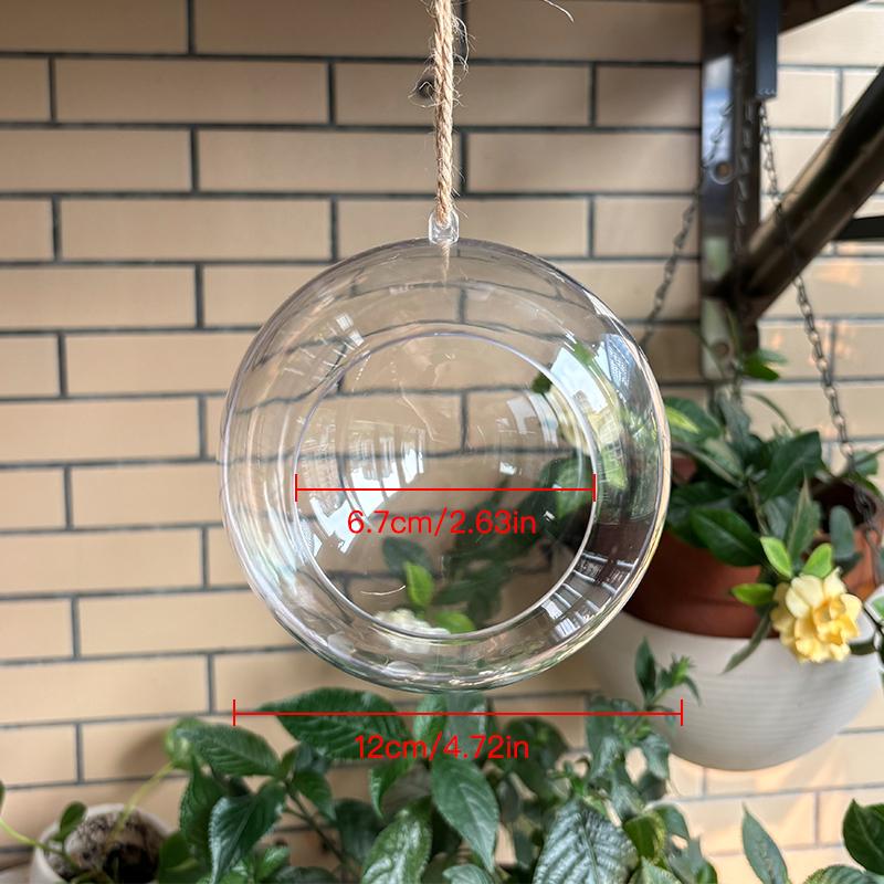 

Hanging Bird Feeder Birdhouse Transparent Spherical Shape Bird Nest Garden Decor 1 Piece