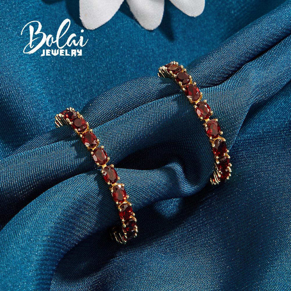 Orecchini grandi con pietre preziose naturali di granato rosso, gioielli in argento sterling 925 per ragazze, il design della moda sembra semplice e attraente
