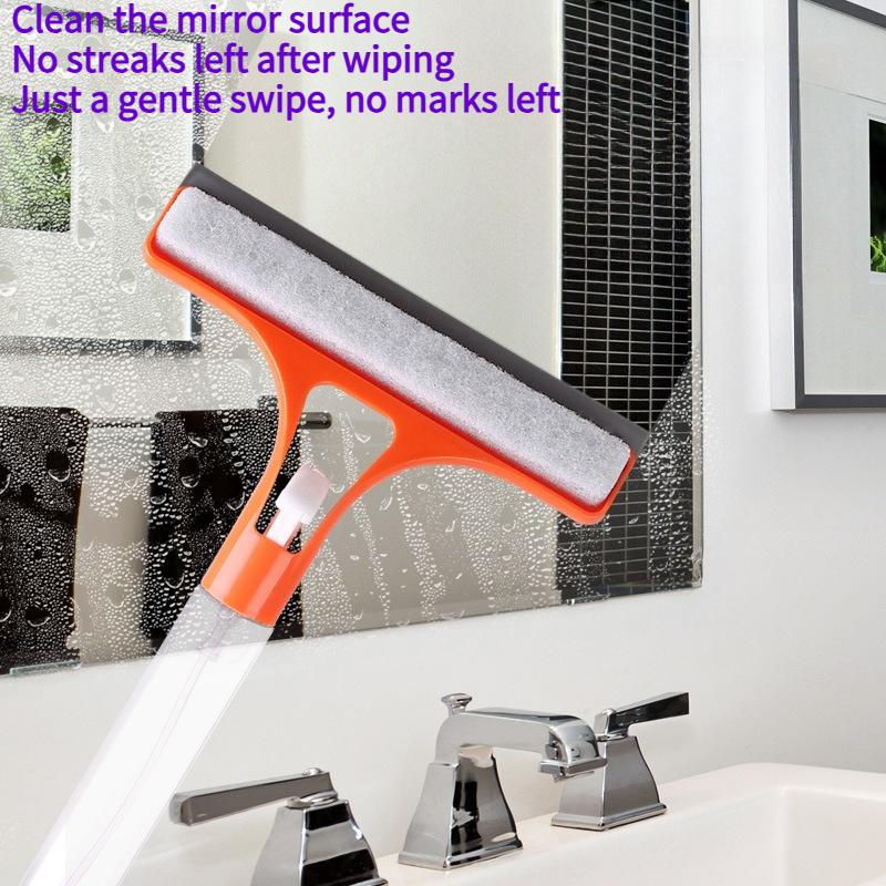 1PC silicone integrated water spray glass scraper, household window scraper, three-in-one wiper, with its own water spray glass cleaning artifact