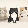 Children's Animal Cat Wood Carving Doll Desktop Creative Small Ornament Car Office Decoration Scene Toy