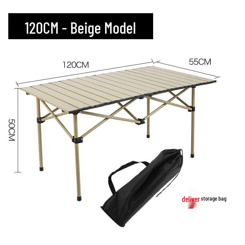 Durable Portable Metal Folding Camping Table for Outdoor, Night Market, Car-Mounted, and Barbecue Use