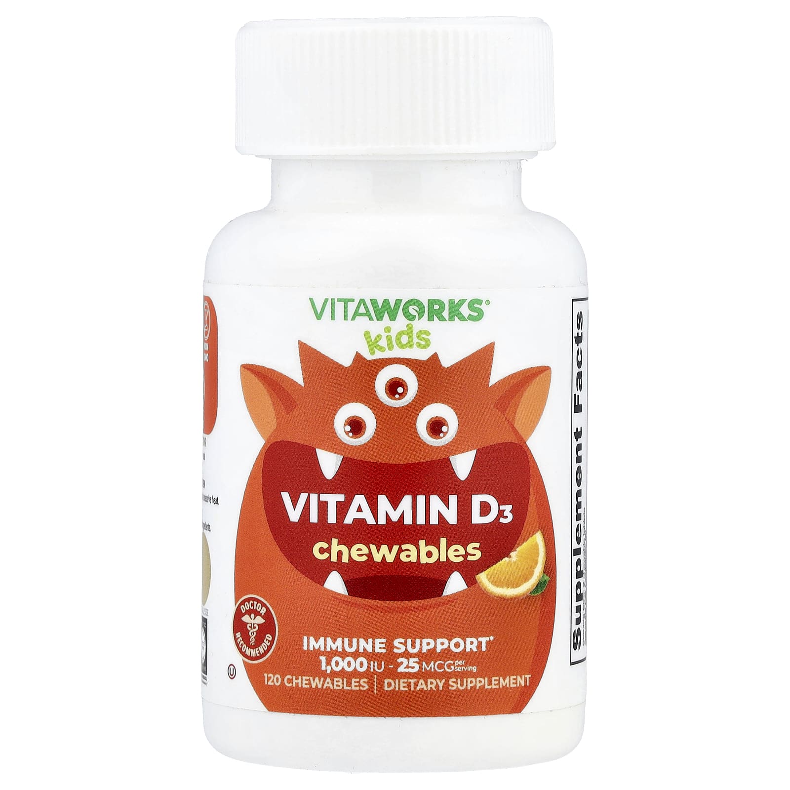 

Children s Vitamin D3 Orange Chewable 120 Tablets