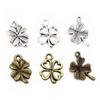 40pcs 3-Styles Bronze Antique Silver Plated Clover Leaf Handmade Charms Pendant:DIY for bracelet necklace
