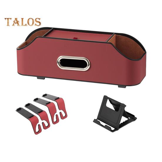 

Многофункциональный ящик для хранения на спинке сиденья автомобиля с держателем для бутылок, большая вместимость, универсальный, легко устанавливаемый ящик для салфеток на сиденье автомобиля с крючками 1pc красный