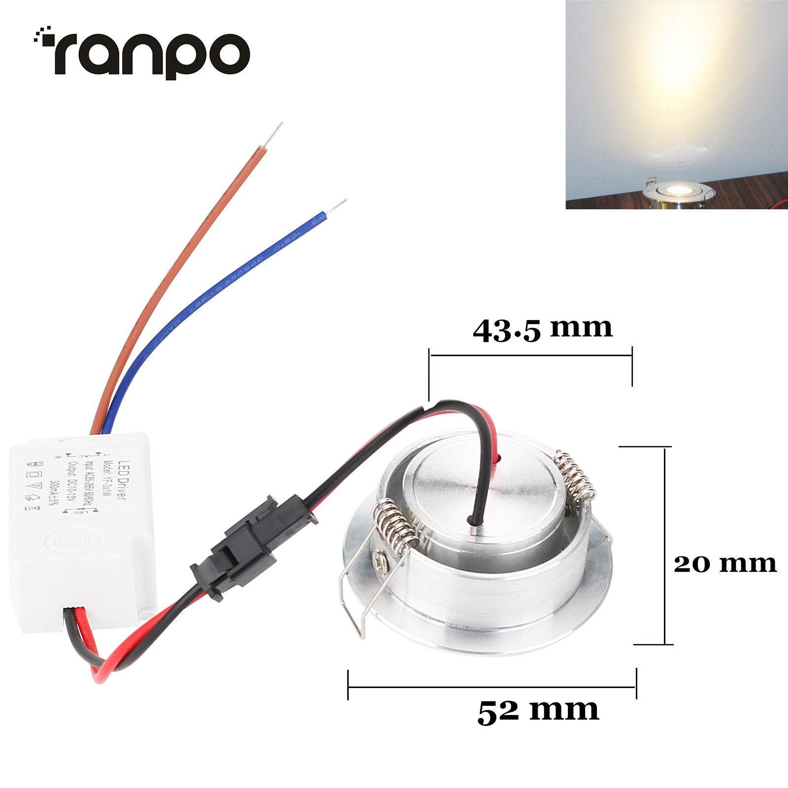 

3W 85-265V Светодиодный встраиваемый потолочный светильник Точечный светильник Теплая/холодная белая лампочка естественный