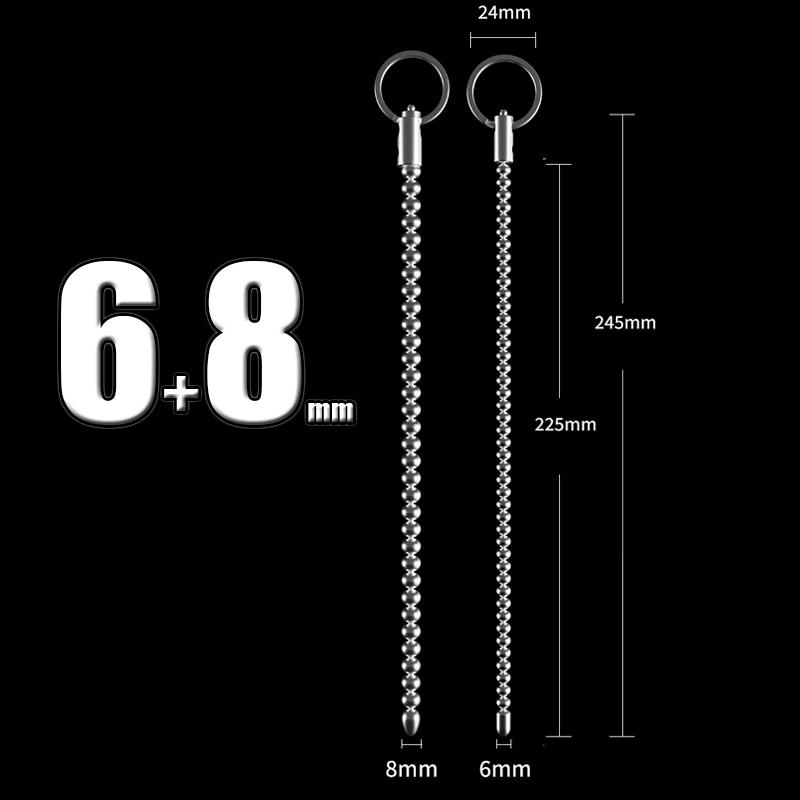 Stainless Steel Urethral Sound Dilators Penis Plug Insert Stimulation Catheter Beads Male Masturbator Horse Eye Sticks BDSM