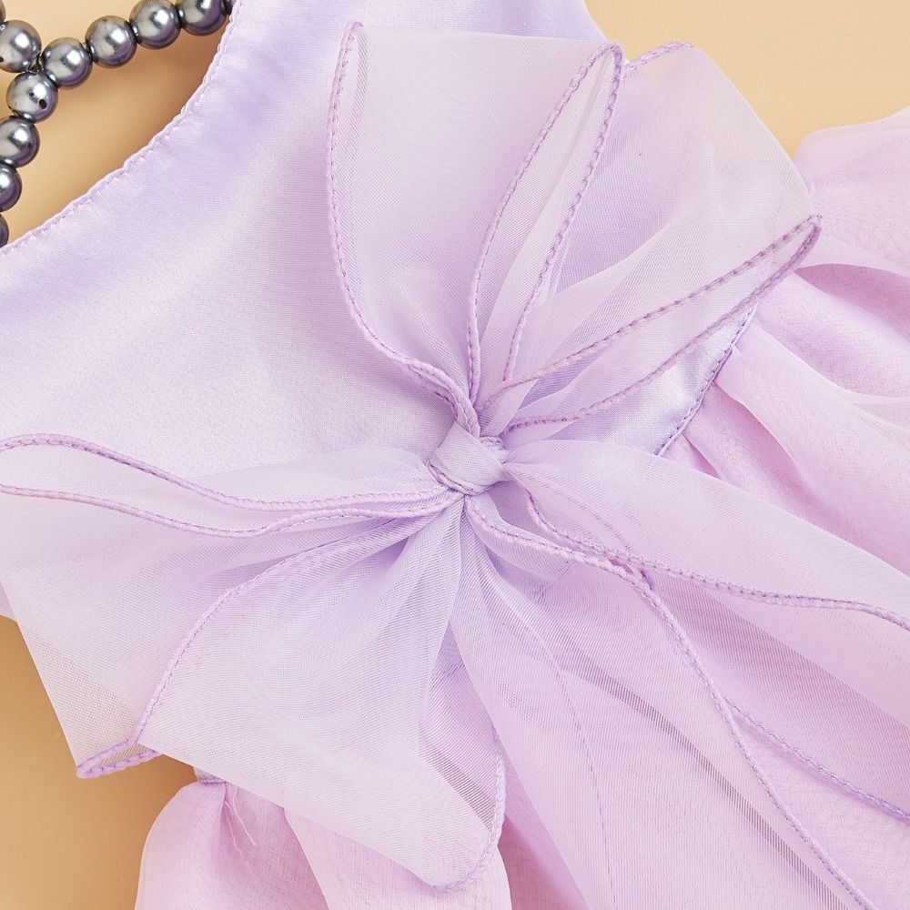 Organza Princess Dress Big Bow Pet Skirt Fairy Dress Puppy Skirt Photograph Prop