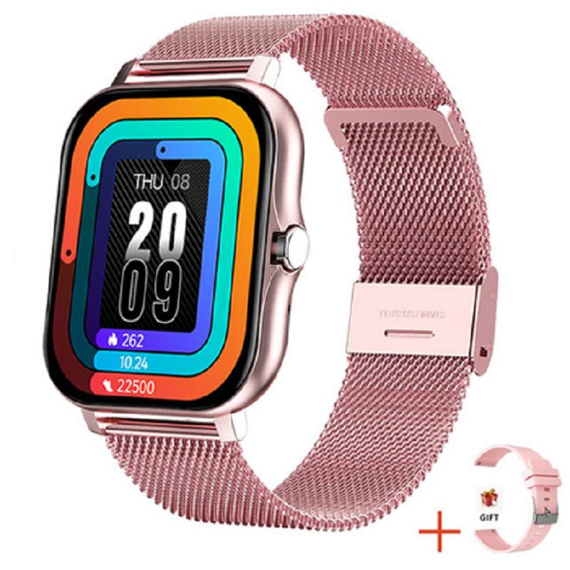 Smartwatch Men Women Sports Fitness Health Rate Monitor Bluetooth Call Digital Metal Gift Full Touch Gold Smart Watch
