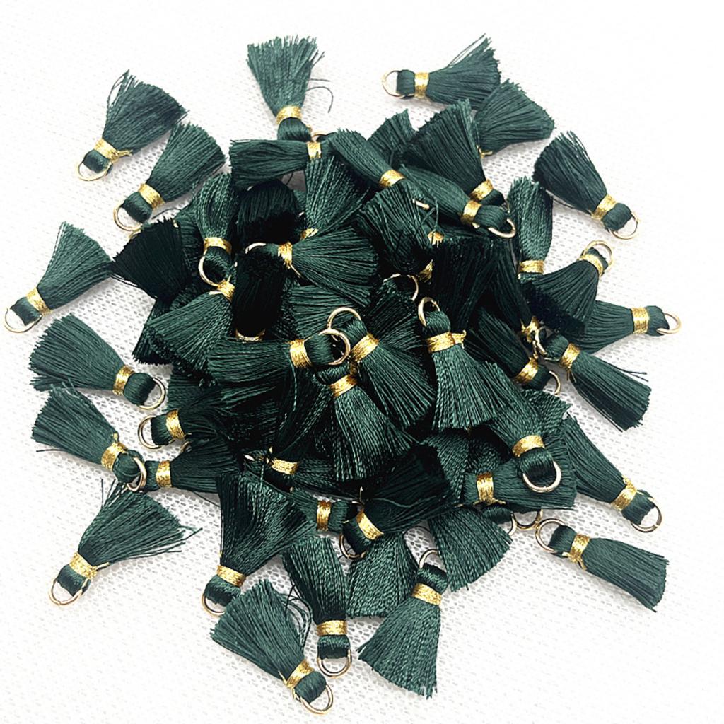 Mini Metal Loop Tassel Charms for DIY Jewelry Making Craft Supplies Small Tassel Pendants for Earrings Bracelets Necklaces and Accessories