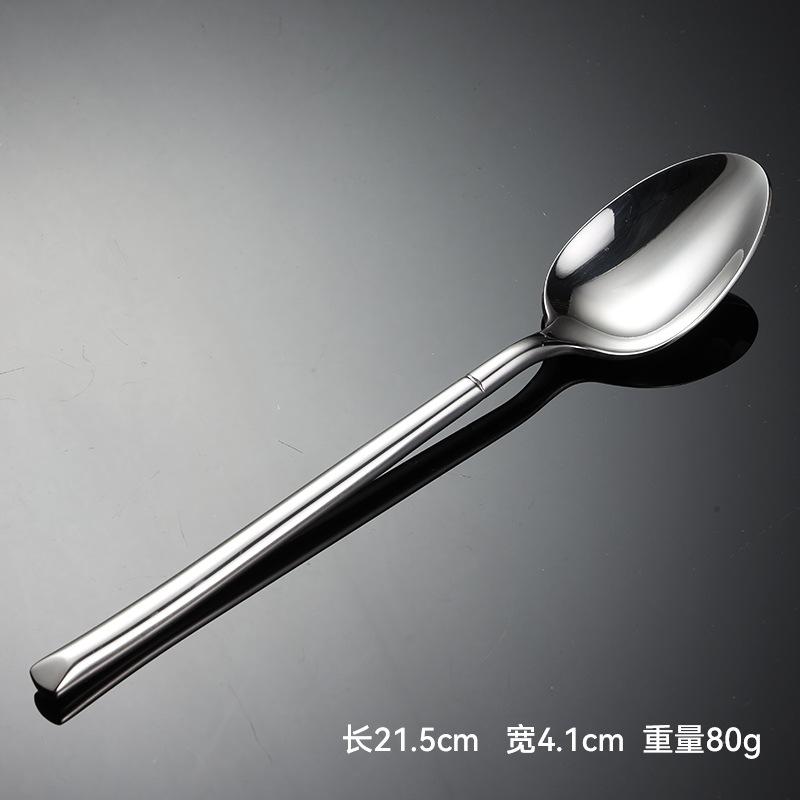 304 stainless steel knife, fork, spoon, western tableware, multi-specification knight mirror polished square handle, company gifts