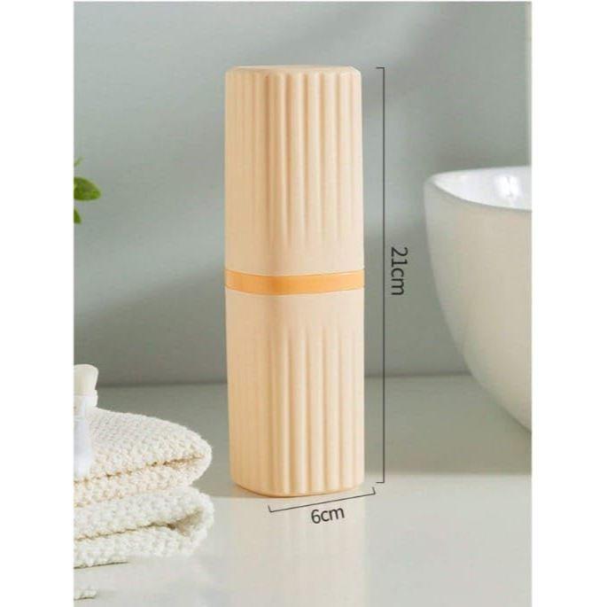 Suport pentru periuțe de dinți Suport de depozitare multifuncțional Capac (Pachet de 1), Organizator pentru Baie Călătorii, Camping, Călătorie de Afaceri și Uz Școlar, Pastă de Dinți,