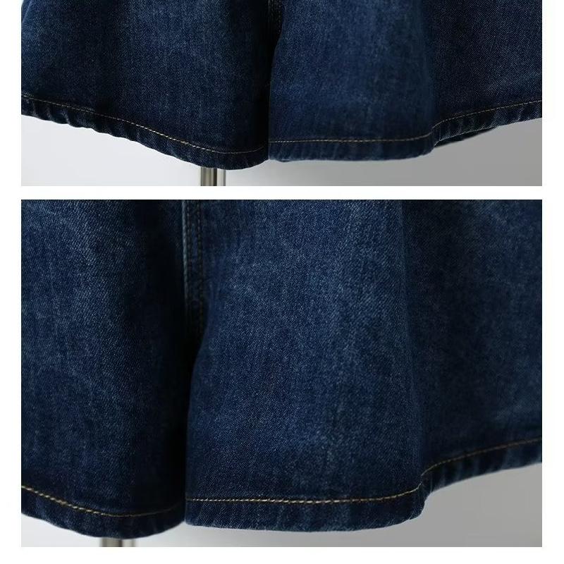 Pantalones cortos vaqueros vintage de talla grande para mujer, ligeros, de corte holgado, adelgazantes, de cintura alta, pierna recta, pierna ancha