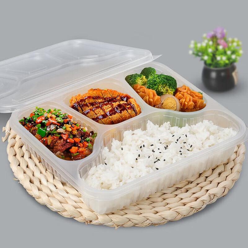 ZLIII Divided Disposable Plastic Food Container Pack