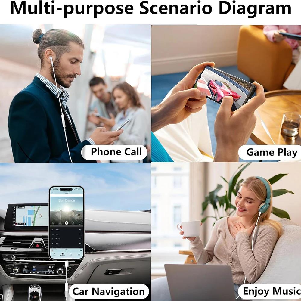 Type C To 3.5mm Aux Adapter Headphone Jack Adapter Audio Cables Earphone Converter for Sumsang Xiaomi Redmi Google Huawei 6