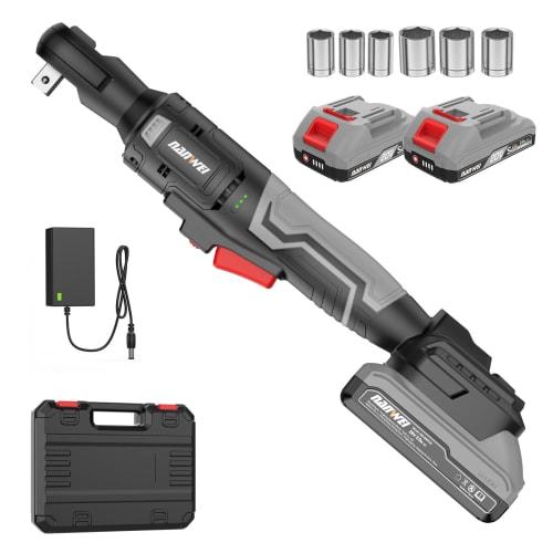 NANWEI Rechargeable Ratchet Wrench, Brushless Motor, Max Torque 50Nm, Cordless Electric Ratchet Wrench, Garage Tool Set for Site Renovation, Scaffoldi