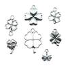 20pcs Clover Pendant Charms Antique Silver Color Lucky Clover Charms Jewelry DIY Clover Lucky Charms For Bracelet Making
