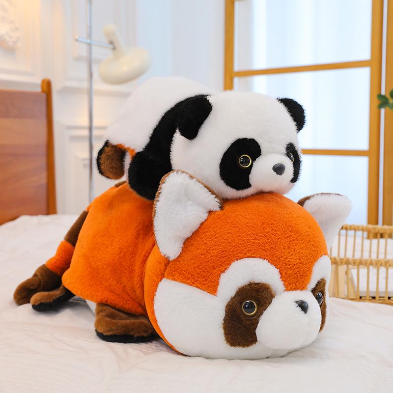 

Плюшевая игрушка панда-енот, двусторонняя, милая кукла Rabbit Fur 25cm