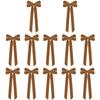12PCS New Christmas Large Bowknot Xmas Tree Hanging Pendant Red Velvet Bows For Door 2026 New Year Christmas Party Decoration