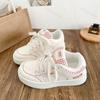 Fashion Platforms Sneakers White Shoes Cross Tied Comfort Women's Casual Shoes 2026 Spring New Color Blocked Vulcanized Shoes