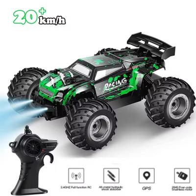 New 1:18 Boys Remote Control Car Electric 2WD High Speed Off-Road Vehicle Monster Truck 2.4G 25KM/H Drift Toy with LED Light Children Gift