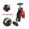Camera Super Clamp with Double Ball Head - Aluminum Alloy Magic Arm for Monitor/Light/Mic Mounts, Multi-Position Photography Rig