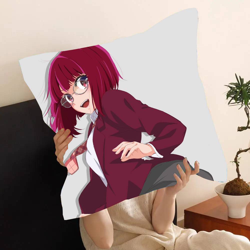 Arima Kana Anime OSHI NO KO Pillow Case Fashion Square Pillowcase Bedroom Sofa Room Ins Decoration Leisure