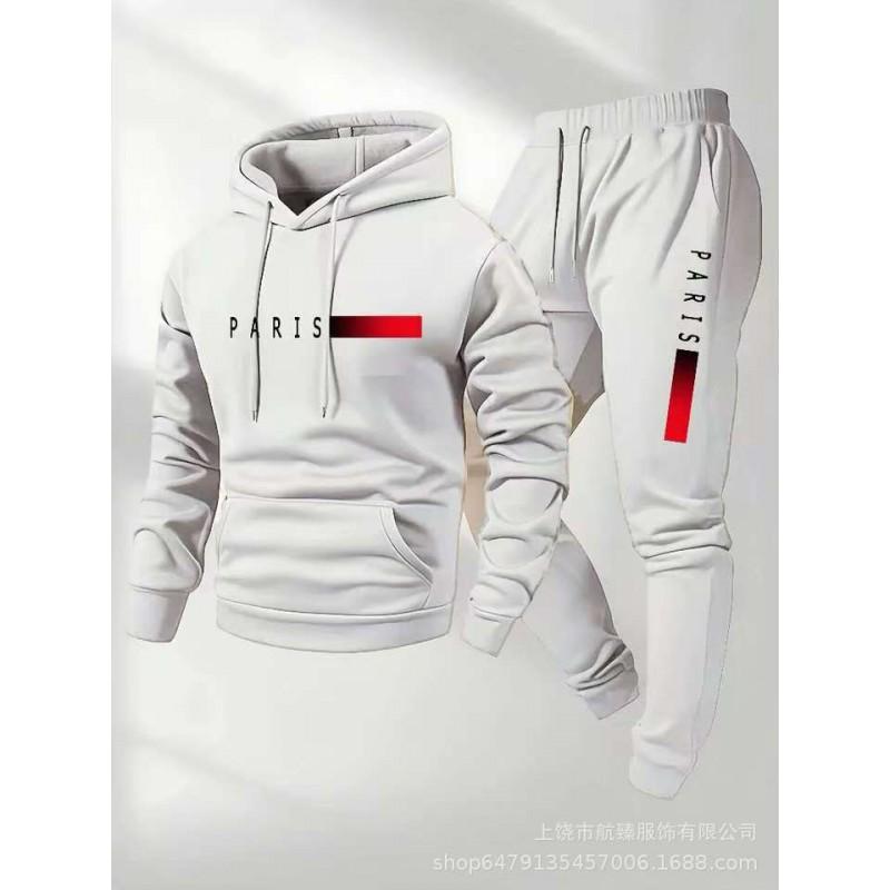 Mens Hooded Oversized Sweatshirt Set Long Sleeve Top Pants Casual Sportswear